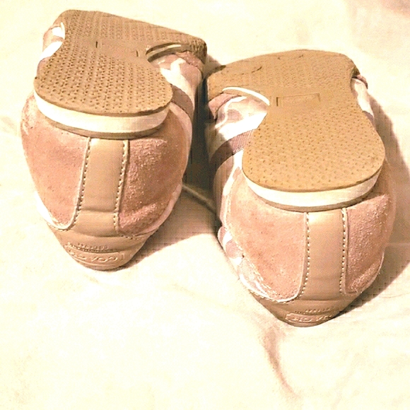 COACH KINSLEY BEIGE/WHITE LOW TOP SZ 6M - Picture 4 of 8